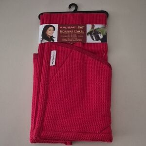 Rachael Ray Bold Red Kitchen Moppine Towel New